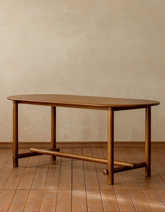 [장미맨숀] 로이 타원형 카페 원목 테이블 1800