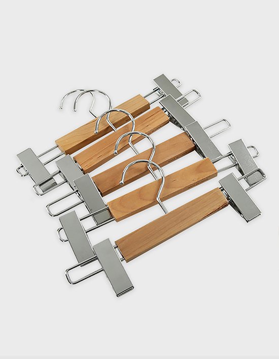 [메이네티] U우드 내츄럴 원목 하의 옷걸이 20P