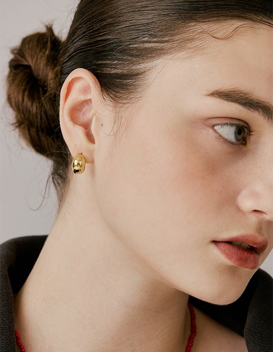 [빈티지헐리우드] 문 보트 귀걸이 (925실버)