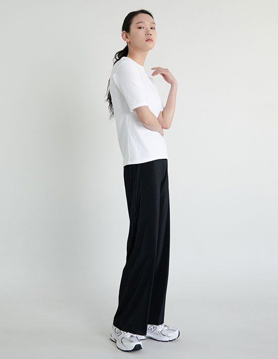 [38컴온커먼] 20S 플리츠 밴딩 팬츠 (블랙)