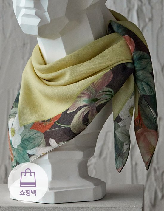 [아나메종] 가든 데코 실크 울 스카프