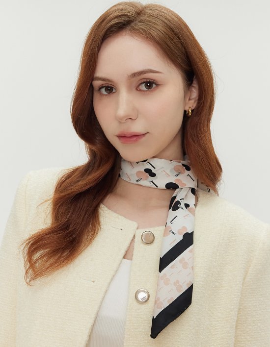 [엘르] 더에이티 80주년 기념 실크 미니 정사각 스카프 3컬러 (택1)