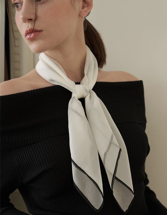 [엘르] 애니소프트 미니 정사각 스카프 4컬러 (택1)