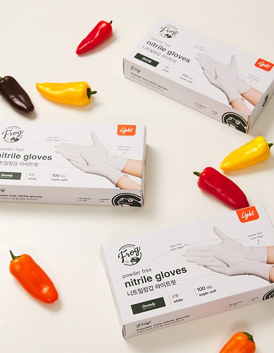 [프로그] 식품용 파우더프리 니트릴장갑 라이트핏 100매입 (택1)