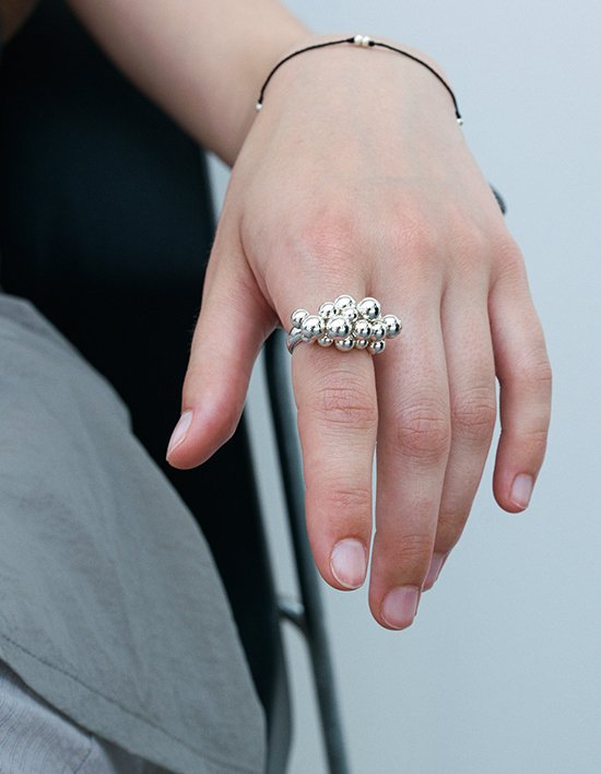 [먼데이에디션] 실버 버블 반지