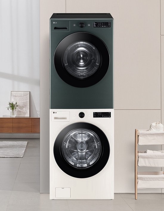 [LG전자]LG 트롬 오브제컬렉션 세탁기 건조기 세트 (FG21EN+RG19GN)