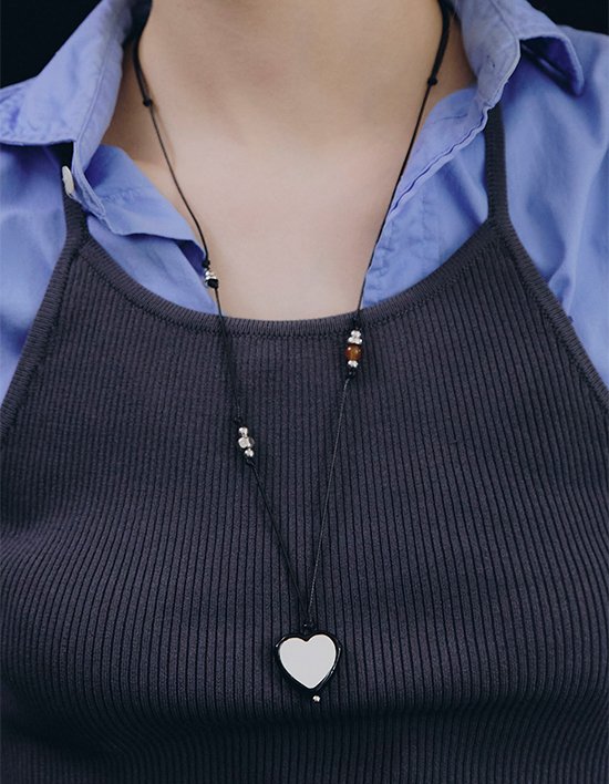 [빈티지헐리우드]미라주 하트 스트링 목걸이