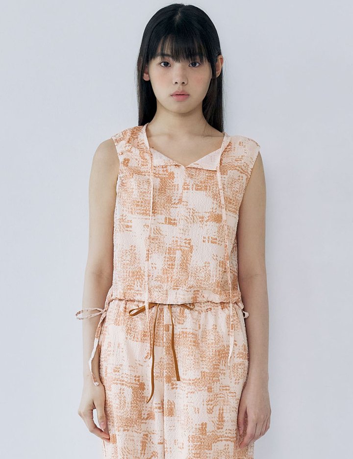 [리즘] 플로렛 올데이 슬리브리스 탑 - 브라운 (Brown)